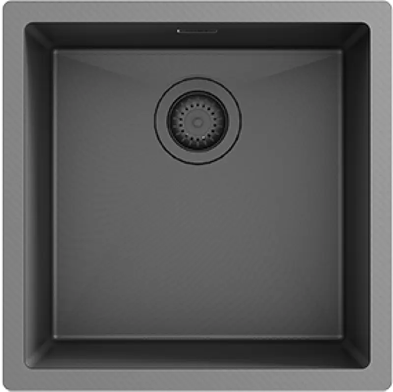 Ausmann Turt από γυαλιστερό μέταλλο νεροχύτης PVD NANO 40x40 υποδομή επίπεδη κατασκευή και επικατασκευή 1208956946