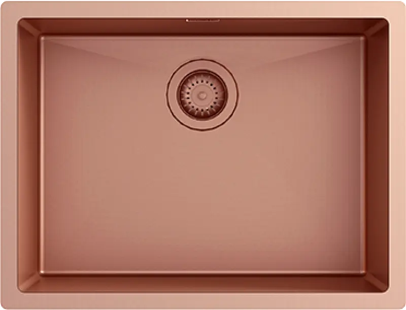 Αυσμάν Τούρτ χάλκινος νεροχύτης χαλκού PVD 54x40 εντοιχισμένος, επίπεδης κατασκευής και επάνω κατασ