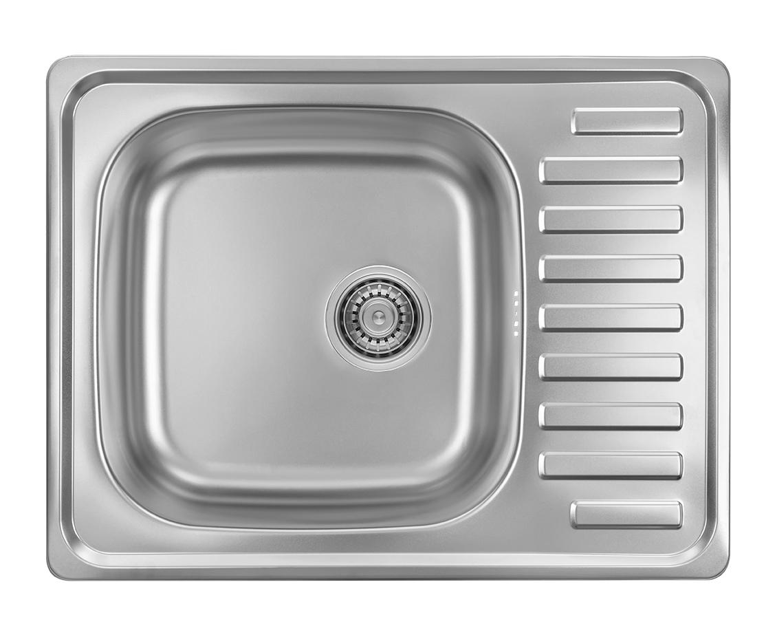 Ausmann Basic ανοξείδωτος νεροχύτης επιφάνειας με αποστράγγιση, αναστρέψιμος 64x48 cm, περιλαμβάνει σιφόνι 1208956968