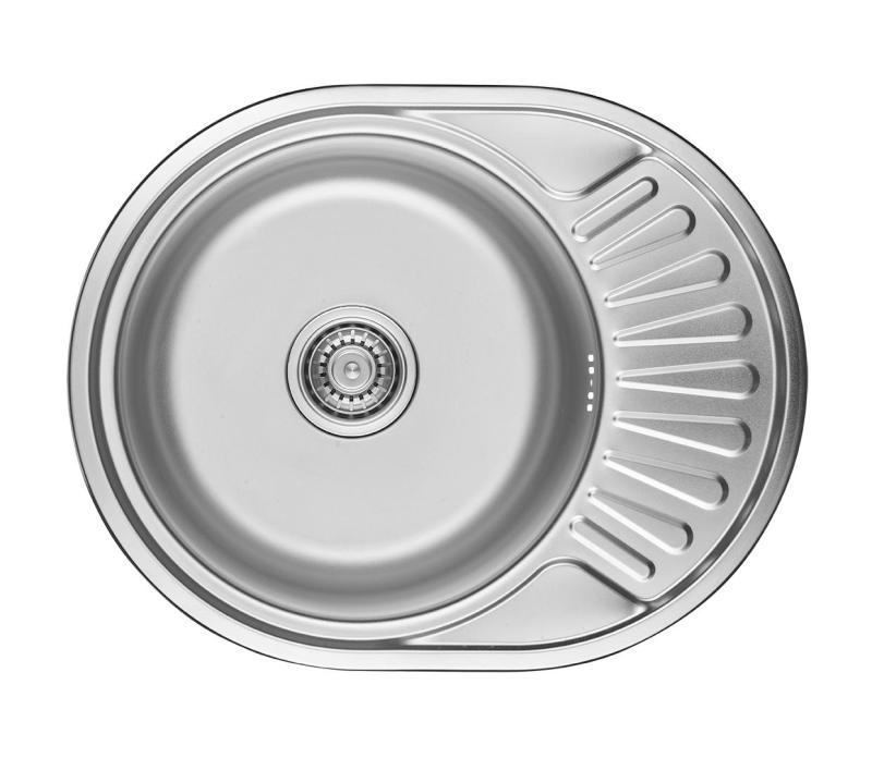 Ausmann Basic ανοξείδωτος εντοιχισμένος νεροχύτης με αποστραγγιστήρα, αναστρέψιμος 57x45 cm, συμπεριλαμβανομένου σιφονιού 1208956973