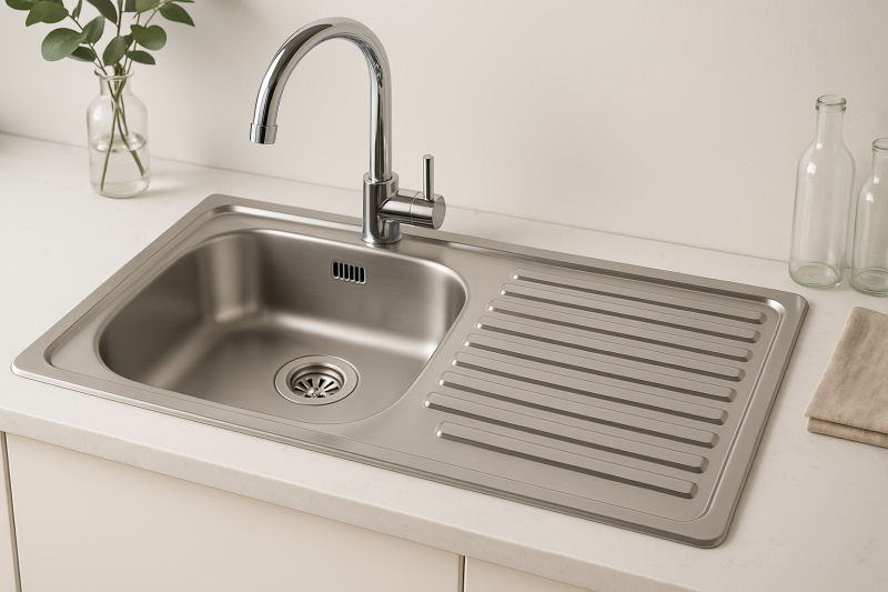 Ausmann Basic ανοξείδωτος επιτραπέζιος νεροχύτης με αποστράγγιση αναστρέψιμη 75x40 cm, συμπεριλαμβανομένου του σιφονιού 1208956996