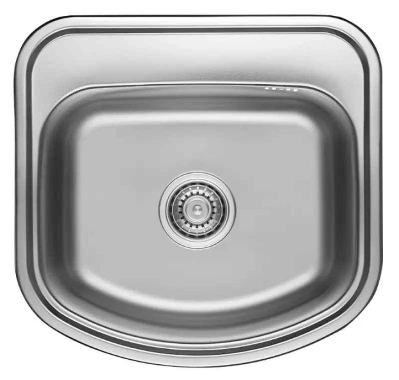 Ausmann Basic ανοξείδωτος εντοιχιζόμενος νεροχύτης 49x47 cm με χώρο για μπαταρία, συμπεριλαμβανομένου σιφονιού 1208956997.