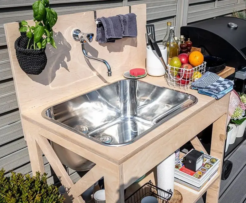 Aquadesign Utility νεροχύτης 55x45 cm για την αποθήκη ή το γκαράζ, συμπεριλαμβανομένων των βραχιόνων 1208957003