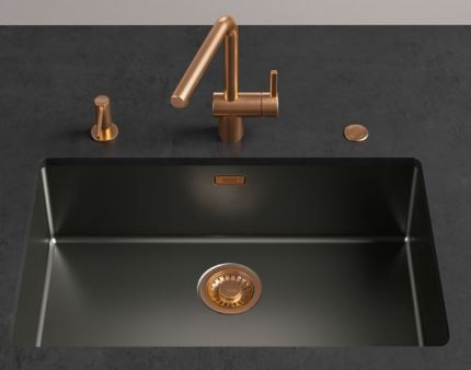 Franke Mythos αριστούργημα Σετ Φίλτρου Καλαθιού gun metal με υπερχείλιση 112.0653.030