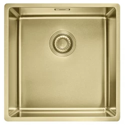 Franke Mythos Masterpiece BXM 210.40 PVD Χρυσός Νεροχύτης 400x410mm Επίπεδη Κατασκευή και Επικάλυψη 127.0674.582