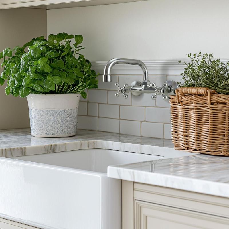 ΑκουαΤρίμο Βιβάλντι κλασική κουζίνα επιτοίχια βρύση άνω έξοδος χρώμιο 21VV7066CM