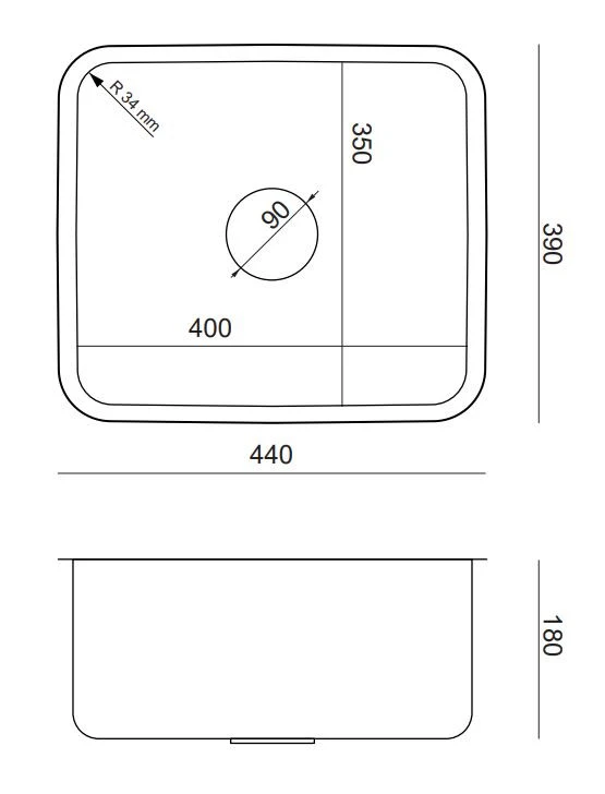 Aquadesign Oxford χάλκινος PVD ανοξείδωτος νεροχύτης 40x35εκ εντοιχισμένος 1208957202