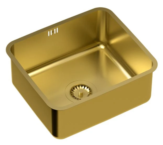 Aquadesign Oxford χρυσός PVD ανοξείδωτος ατσάλινος νεροχύτης 40x35cm υποκατασκευή 1208957203