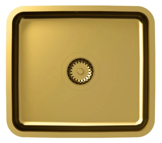 Aquadesign Oxford χρυσός PVD ανοξείδωτος ατσάλινος νεροχύτης 40x35cm υποκατασκευή 1208957203