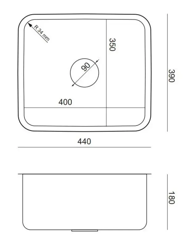 Aquadesign Oxford ανοξείδωτο νεροχύτη 40x35cm υποστύλωμα 1208957204