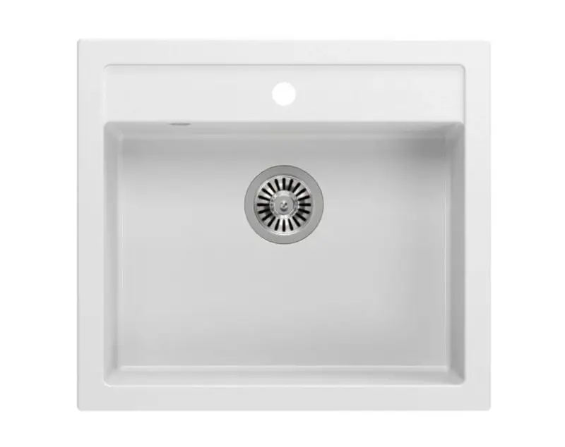 Quadri Αγροικία εξοχική ή εντοιχισμένη γρανιτένιος νεροχύτης ματ λευκό 595x540mm 1208957209