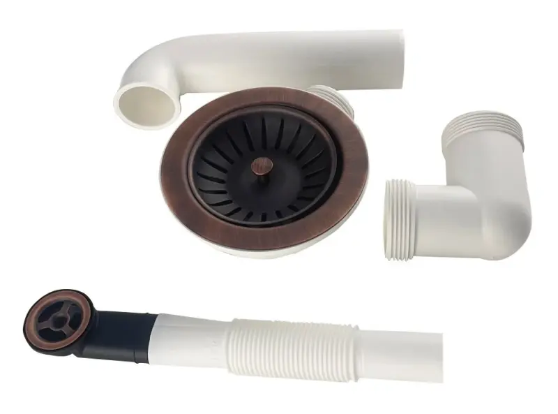 Ausmann βουρτσισμένο σετ αποχέτευσης νεροχύτη από χαλκό, συμπεριλαμβανομένου υπερχειλιστή από χαλκό 1208957348