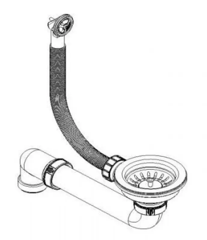 Ausmann βουρτσισμένο σετ αποχέτευσης νεροχύτη από χαλκό, συμπεριλαμβανομένου υπερχειλιστή από χαλκό 1208957348