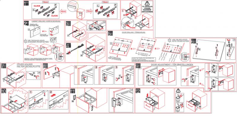 Φράνκε Σύστημα Ενσωματωμένης Διαλογής Garbo 60-2 με 2 κάδους απορριμμάτων των 18 λίτρων 1210284027