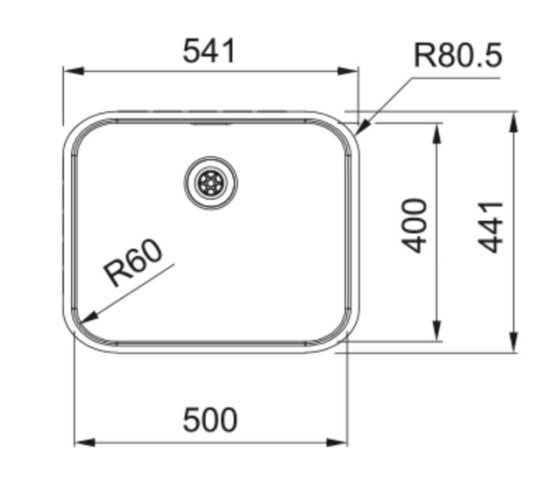 Φράνκε Smart SRX 210.50 T ανοξείδωτος νεροχύτης 50x40 εντειχισμένος 127.0688.777