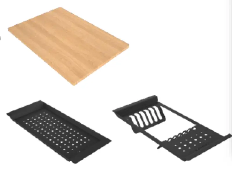 GraniteMy Limited μεγάλη 1,5 γρανιτένιος εντοιχιζόμενος και υποεντοιχιζόμενος μαύρος νεροχύτης με αξεσουάρ 76x48 cm 1208957389