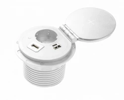 Indux Cover ενσωματωμένη πρίζα με γείωση λευκή για κουζίνα στο πάγκο με εναλλάξιμες συνδέσεις 1208957395