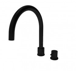 WaterEvolution Flow 2-οπών μπαταρία κουζίνας μαύρο ματ T151PR