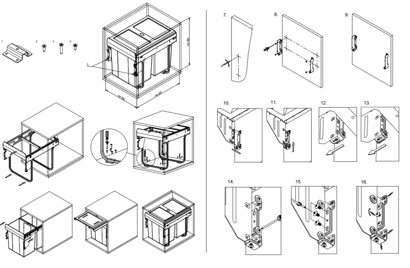 Γκάρμπι Κάριερ C-40-3-H ενσωματωμένο σύστημα απορριμμάτων με δικούς του οδηγούς και 3 κάδους απορριμμάτων 1 x 20 + 2 x 10 Λίτρα 1208957464
