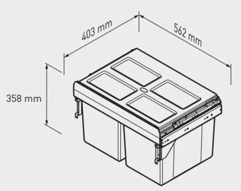 Garbi Carrier C-60-2 ενσωματωμένο σύστημα απορριμμάτων με δικούς του οδηγούς και 2 κάδους απορριμμάτων 2 x 27 λίτρα 1208957468