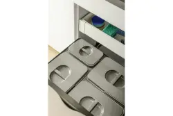 Γκάρμπι Καλάθι B-60-4-H σύστημα διαλογής απορριμμάτων για συρτάρι 60cm, συμπεριλαμβανομένης της βάσης και 4 κάδων απορριμμάτων 1208957472