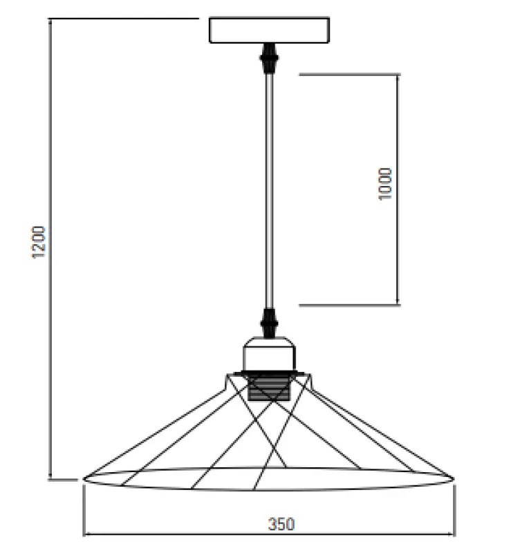 Διακοσμητική κρεμαστή λάμπα από μαύρο σύρμα Decor Tilia 7849