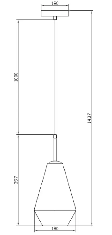 Decor Lime 397 mm υψηλός μοντέρνος κρεμαστός φωτιστικός αμπερ χρώματος 7900