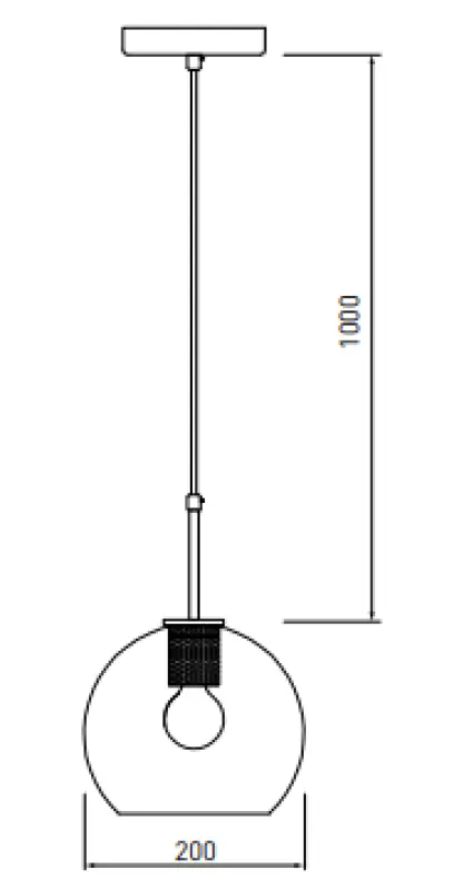 Decor Giglas σφαιρικό γυάλινο κρεμαστό φωτιστικό 8013