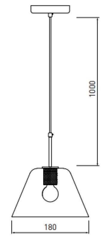 Διακοσμητική κομψή γυάλινη κρεμαστή λάμπα Giglas 8037