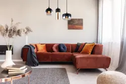 Decor Lender μοντέρνο κρεμαστό φωτιστικό από μέταλλο και γυαλί με 3 πηγές φωτός 9270