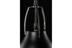 Decor Orient κωνικό μεταλλικό κρεμαστό φωτιστικό μαύρο με λευκό εσωτερικό σε αντίθεση 4475