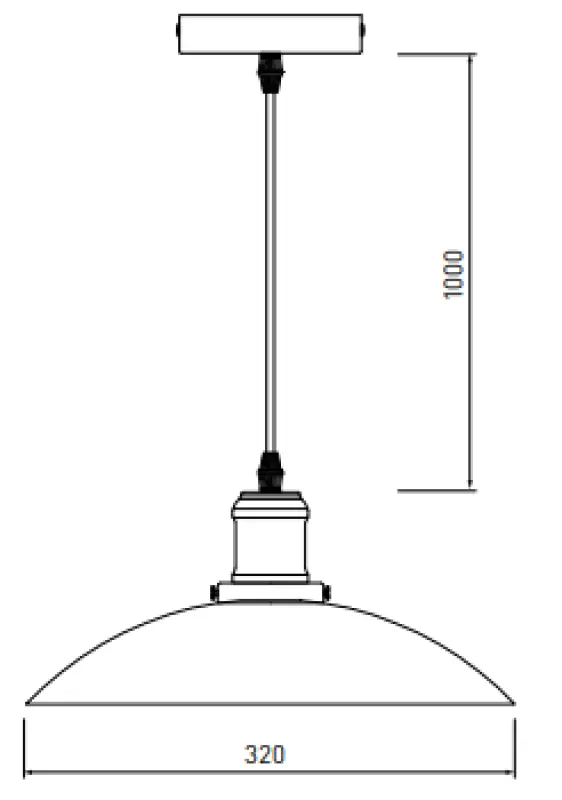 Διακοσμητικό Horizon μαύρο ματ βιομηχανικό κρεμαστό φωτιστικό 4512