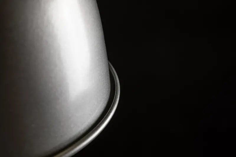 Διακοσμητική Zenit μεταλλική γκρι κρεμαστή λάμπα σε σχήμα θόλου με μεταλλικό φινίρισμα 4895