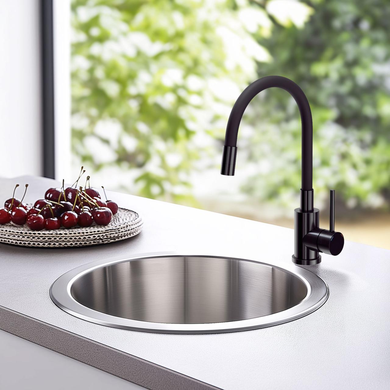 Φράνκε Rondo ROX 210.38 στρογγυλός ανοξείδωτος νεροχύτης 43,9cm επίπεδη εγκατάσταση 127.0688.778