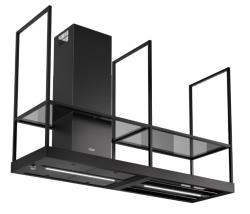 Φράνκε Μύθος T-Shelf νησιωτικός απορροφητήρας μαύρο ματ 180 εκ. με ράφια 3250678073