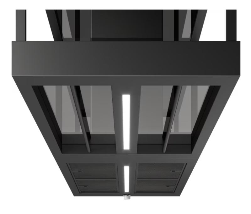 Φράνκε Μύθος T-Shelf νησιωτικός απορροφητήρας μαύρο ματ 180 εκ. με ράφια 3250678073