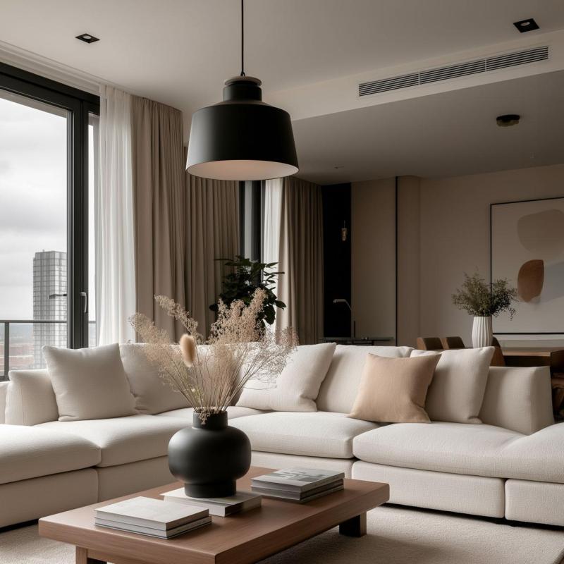 Διακοσμητικό Margus μαύρο μεταλλικό κρεμαστό φωτιστικό με ξύλινη προσθήκη 2911