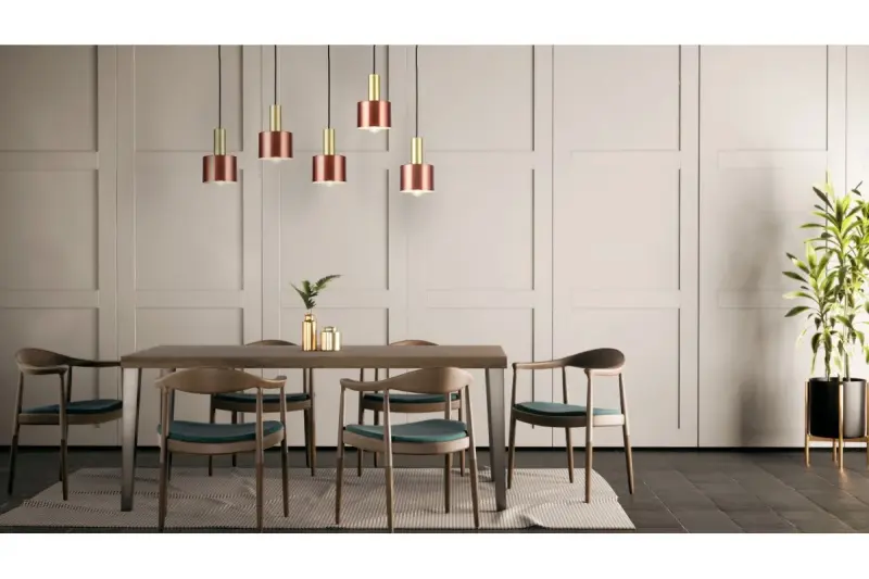 Deco Selvia κρεμαστό φωτιστικό χαλκός με ορειχάλκινη επένδυση διάμετρος 12 cm 3208