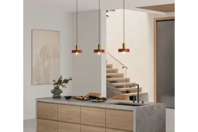 Διακοσμητικός Φωτιστικός οροφής Selvia χάλκινος με τελείωμα από ορείχαλκο διάμετρος 20 εκατοστά 3222