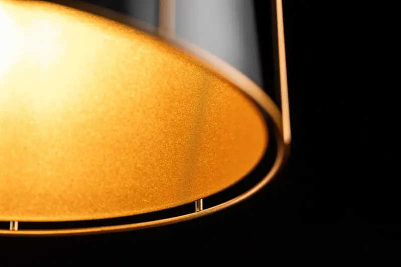 Deco Goa μαύρο κρεμαστό φωτιστικό με διακοσμητικό χρυσό πλαίσιο 3512