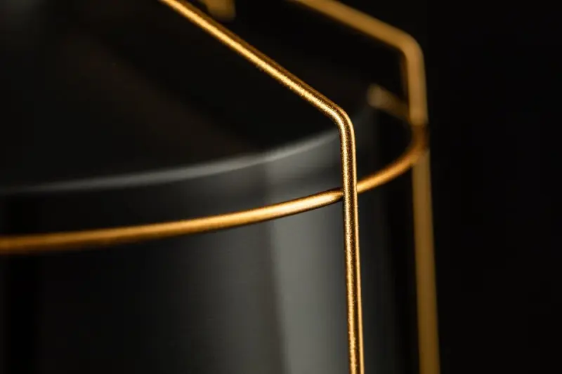 Deco Goa μαύρο κρεμαστό φωτιστικό με διακοσμητικό χρυσό πλαίσιο 3512