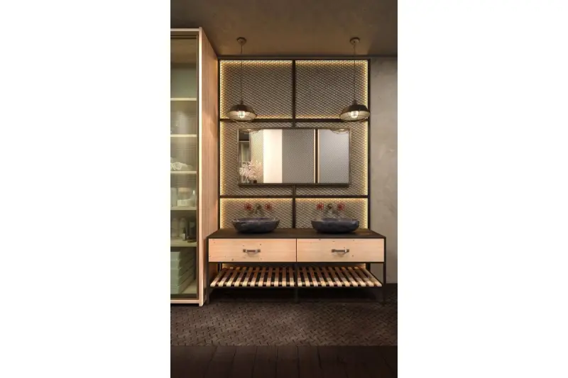 Διακοσμητικό Lars μαύρο κρεμαστό φωτιστικό με βιομηχανικό μαύρο πλέγμα, διάμετρος 36 εκ. 2295