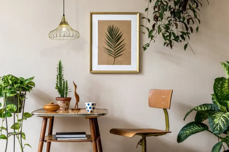 Decoρ Λότε χρυσό κωνικό vintage συρμάτινο κρεμαστό φωτιστικό 2646