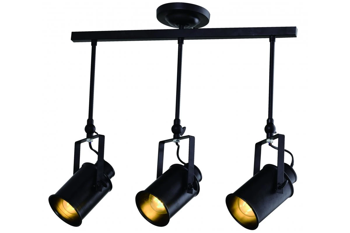 Decor Demir μαύρο κρεμαστό φωτιστικό με 3 πηγές φωτός 4014