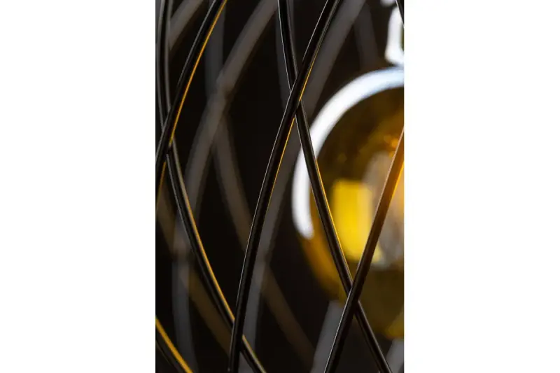 Διακοσμητική κρεμαστή λάμπα Decor Viela μαύρου συρμάτινου μεταλλικού σχεδίου, σφαιρικού σχήματος, με διάμετρο 25 cm 6972