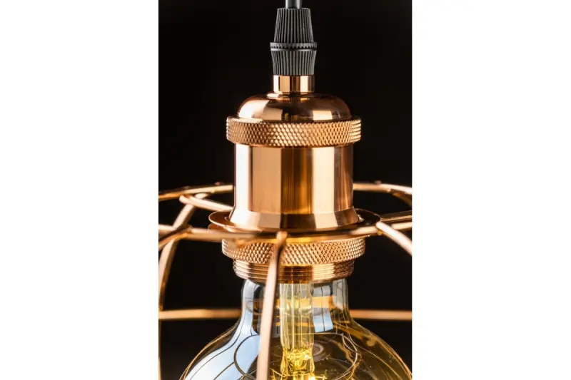 Διακοσμητικό Viela συρματόσχοινο κρεμαστό φωτιστικό σφαιρικό χαλκός διάμετρος 27,5 εκ 7047