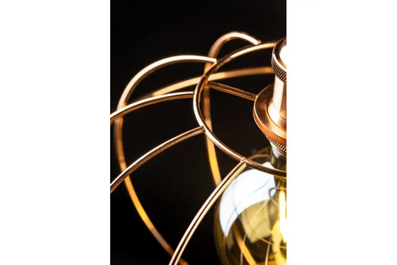 Διακοσμητικό Viela συρματόσχοινο κρεμαστό φωτιστικό σφαιρικό χαλκός διάμετρος 27,5 εκ 7047