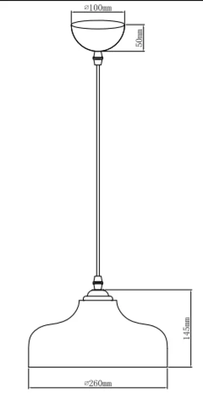 Deco Marite κλασικό κρεμαστό φωτιστικό μαύρο χρυσό με φιμέ γυαλί διάμετρος 26 cm 7085