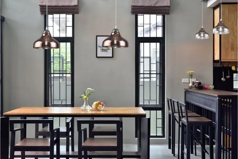 Decοr Marite κλασικό κρεμαστό φωτιστικό με καφέ φιμέ γυαλί, διάμετρος 26 cm 7108.