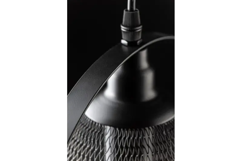 Διακοσμητικό Xalis κρεμαστό φωτιστικό μαύρο σύρμα με μεταλλικό περίγραμμα, διάμετρος 18,5 cm 7320